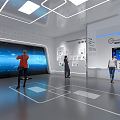 Modern Exhibition Hall Enterprise Science and Technology Exhibition Hall Corridor Exhibition Hall Touch Control Machine Enterprise Brand Honor Wall Enterprise Publicity Wall Image Wall Display Wall 3d model