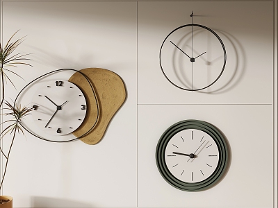 Modern clock wall decoration pendant model