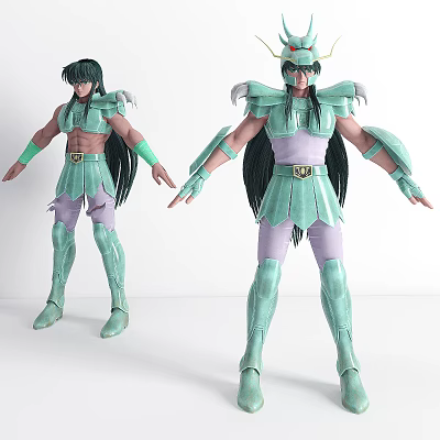 Modern Game Character Saint Purple Dragon 3d model