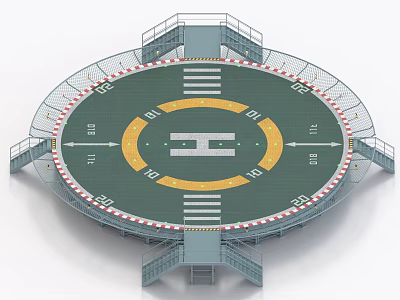 Apron Helicopter Apron Helicopter Platform 3d model