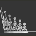 Modern Crown Crown Crown Crown Crown Home Ornaments 3d model