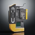 LMA-470 Gray And Yellow Industrial Equipment With Display Screen Control Buttons And Portable Handle