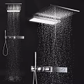 Modern Rainfall Shower System With Handheld Sprayer And High Pressure Water Flow Design 3d model