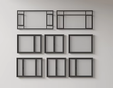 Modern windows combination windows glass windows floor-to-ceiling windows balcony windows bay windows bedroom windows sliding windows casement windows doors and windows 3d model
