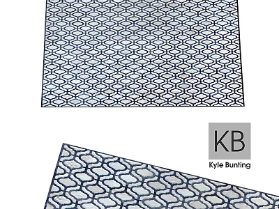 Modern Square Rug With Intricate Geometric Quatrefoil Pattern And Kyle Bunting Design 3d model