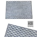 Modern Square Rug With Intricate Geometric Quatrefoil Pattern And Kyle Bunting Design