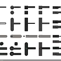 Diverse Contemporary Door Handles Featuring Multiple Design Styles And Metal Finishes