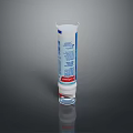 Clear Plant Care Solution Bottle With Blue Red Label And Red Cap Design
