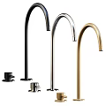 Modern Sleek Faucets In Black Gold Silver Colors With Contemporary Design For Kitchen And Bathroom