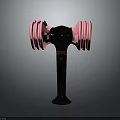 Modern Hammer Like Weapon With Black Body And Pink Grips Design