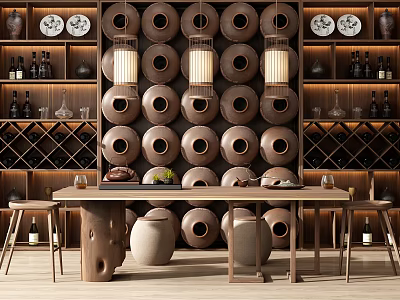 New Chinese Wine Cabinet 3d model