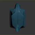 Sleek Blue Modern Water Kettle With Glossy Surface And Ergonomic Handle