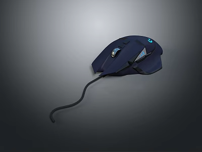 Ergonomic Wired Gaming Mouse With RGB Lighting For Computer Gamers And Office Use 3d model