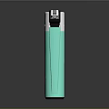 Modern Turquoise Lighter With Sleek Cylindrical Design And Metallic Top