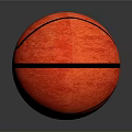 Red Basketball With Black Stripes Durable Rubber Material For Daily Sports Use