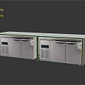 Stainless Steel Commercial Refrigerators Freezers With Double Doors And Control Panel For Kitchen
