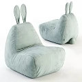 Light Green Rabbit Ears Design Cute Comfortable Bean Bag Chair For Living Room