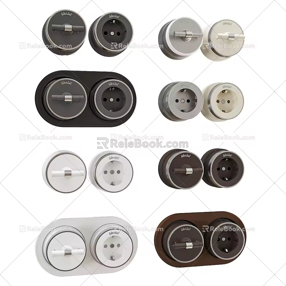 Modern socket switch 3d model