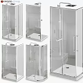 Shower Sauna Enclosures In Modern Transparent Glass With Various Designs And Doors