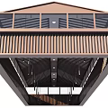 Modern Interior Ceiling Design With Wooden Slats And Pendant Lighting Fixtures