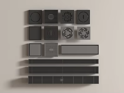 Bathroom Accessories Various Design Floor Drains With Square Round And Rectangular Shapes 3d model