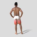 Modern Characters Western Men Static Characters Background Characters Realistic Characters Scanning Characters Beach Seaside Vacation Standing Posture 3d model