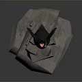 3D Penguin Model With Black White Body Yellow Neck Red Beak On Ice Like Base