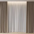 Elegant Layered Curtains With Sheer Fabric And Natural Tree View By Window