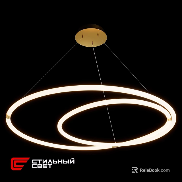 Modern Circular Ring Pendant Light With Illuminated LED Strip For Contemporary Spaces 3d model 