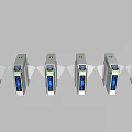 Metro ticket gate security office access control 3d model