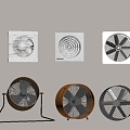 Modern exhaust fan Ventilating fan Ventilating fan Air circulation fan 3d model