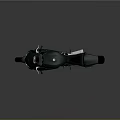 Modern Dark Green Motorcycle with Sleek Body Black Seat Metallic Components and Gray Floor Reflection