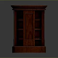 Mahogany Round Wooden Cabinet With Door And Multiple Shelves Home Furniture Design