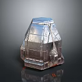 Modern Metallic Household Decorative Box With Shiny Geometric Surface And Sleek Design