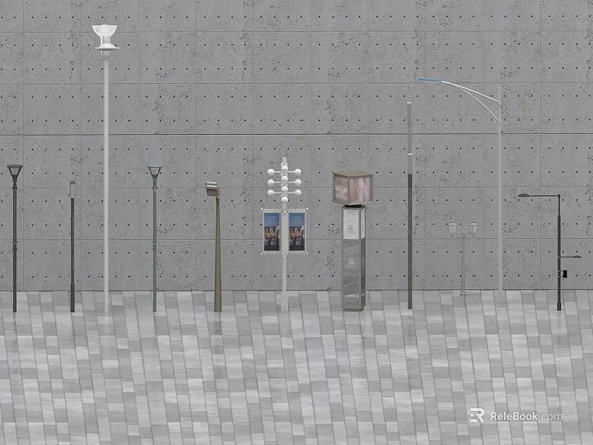 Various Modern Outdoor Lights for Street Garden and Public Spaces Design 3d model 