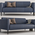 Leather double sofa Modern double sofa 3d model