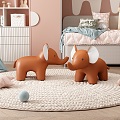 Modern Casual Cartoon Sofa Cartoon Elephant Stool 3d model