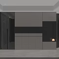 Modern Shoe Cabinet Design With White And Gray Finish In Hallway Interior With Storage Shelves