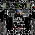 Modern Aircraft Cockpit Interior With Dashboard Controls And Pilot Seats