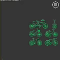 Various Bicycle Types Including Tandem Unicycle Road and Basket Bike Designs
