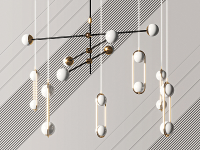 Modern chandelier 3d model