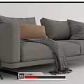 Modern double sofa 3d model