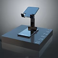 Stylish Blue MORZAN Phone Stand on Black Display Platform for Mobile Device Support