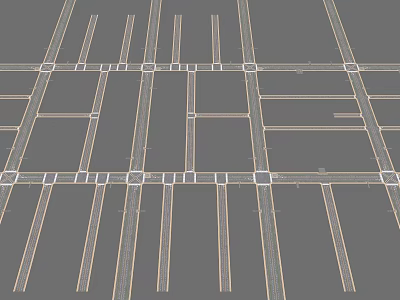 Geometric Grid Structure Design With Intersecting Lines And Square Patterns Layout 3d model