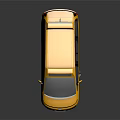 Yellow Taxi Van With Modern Design Roof Warning Light And TAXI Sign