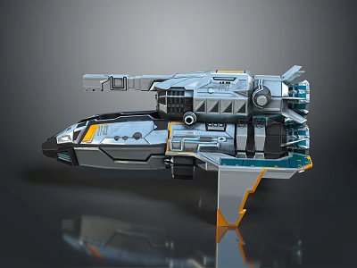 Futuristic Fighter Jet With Sleek Silver Aerodynamic Design Advanced Cockpit And Weapon Systems 3d model