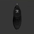 Black High Top Ice Skates With Lace Up Closure And Durable Blade For Adults