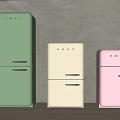 Smeg Retro Style Refrigerators in Mint Green White and Pink for Modern Home