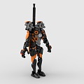 LEGO toy building blocks mechanical warrior mech warrior battle robot 3d model