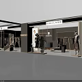 Modern Clothing Store Interior Design With Displayed Clothes Mannequins And Large Screen